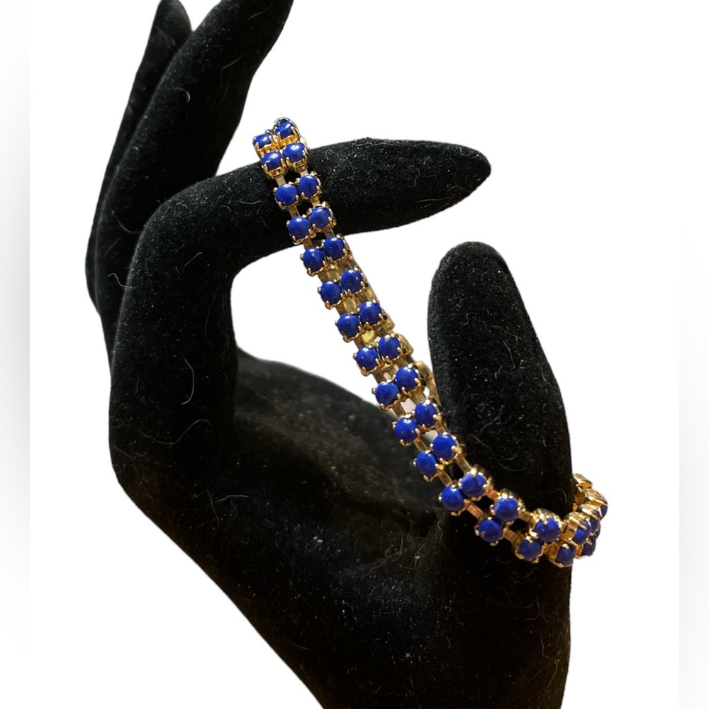 Vintage Blue Beaded Bracelet